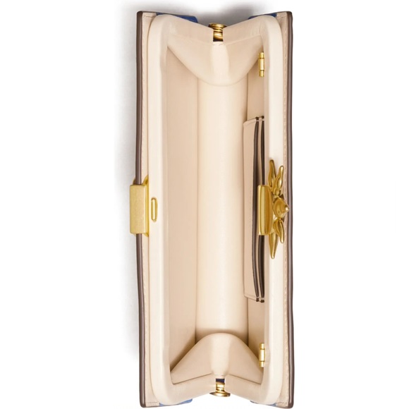 NWT/ TORY BURCH ~ Mini Boat Appliqué Leather Crossbody Bag + Original Dust Bag - Picture 3 of 6